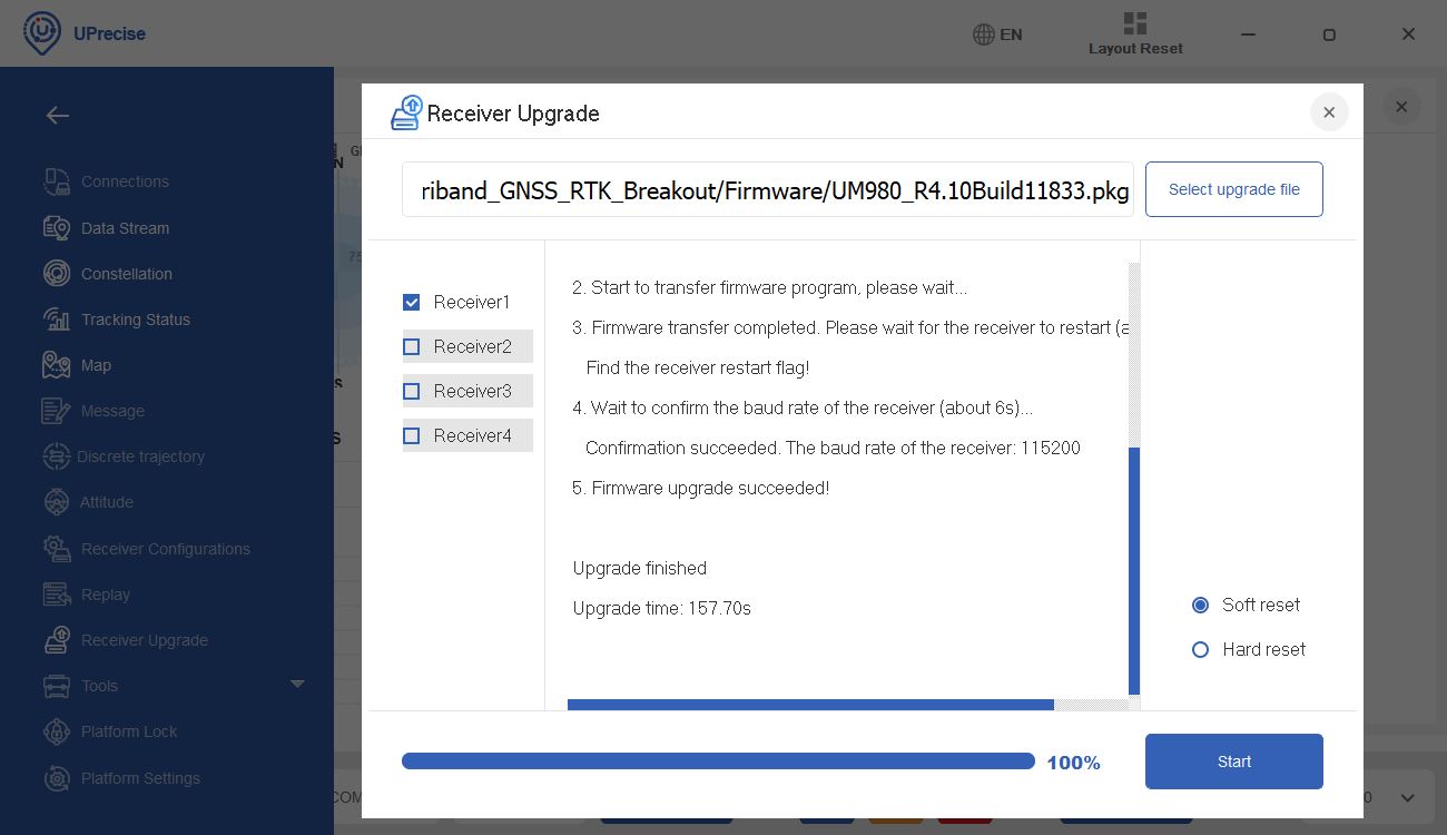 UPrecise Software: Receiver Upgrade Finished